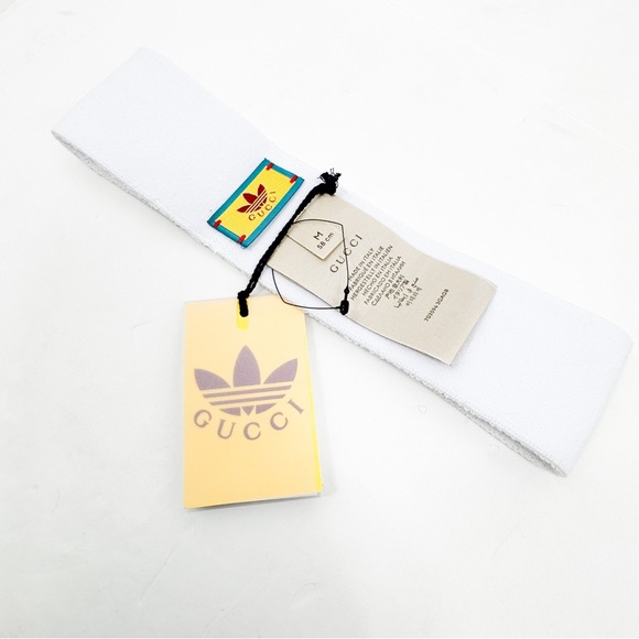 GUCCI X ADIDAS COTTON SPONGE HEADBAND IN WHITE - Picture 7 of 16
